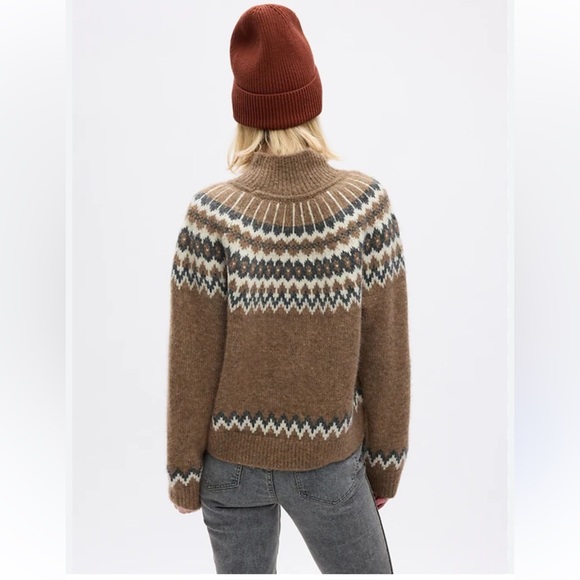 Hand-Knit Fair Isle 100% Wool sweater - Picture 4 of 6